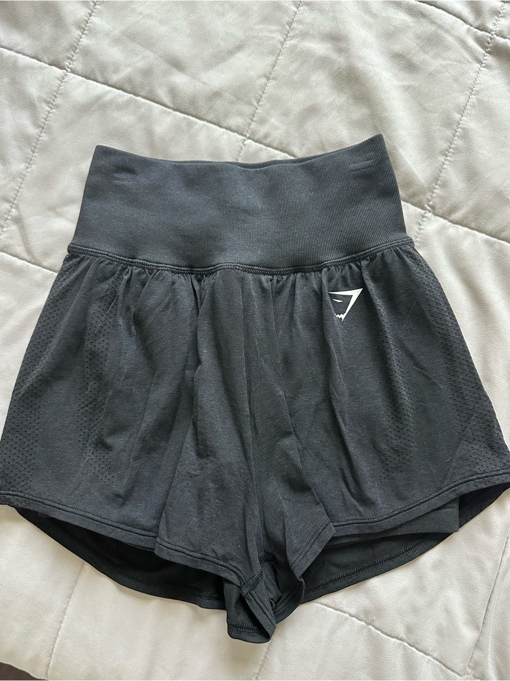 Gymshark Black High-Waist Athletic Skort Shorts